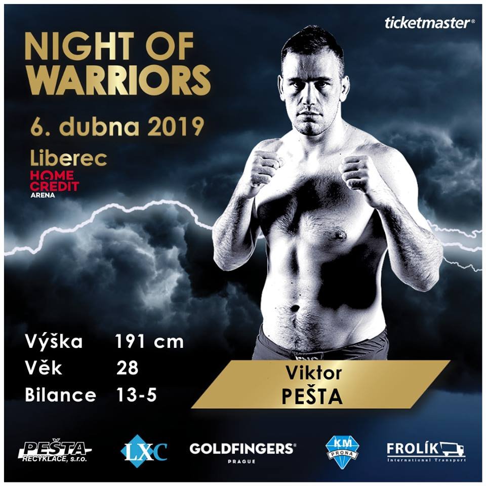 Viktor Pešta bude zápasit na Night of Warrirors