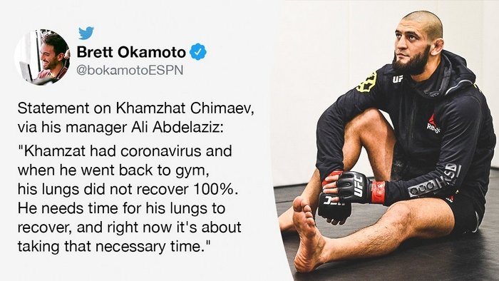 Khamzat Chimaev měl po nemoci problémy v UFC